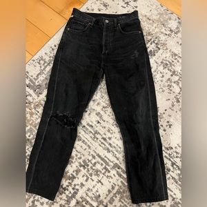 Citizen of Humanity distressed cropped black jeans